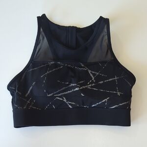 Zyia Black Abstract All Star Bra Size Medium